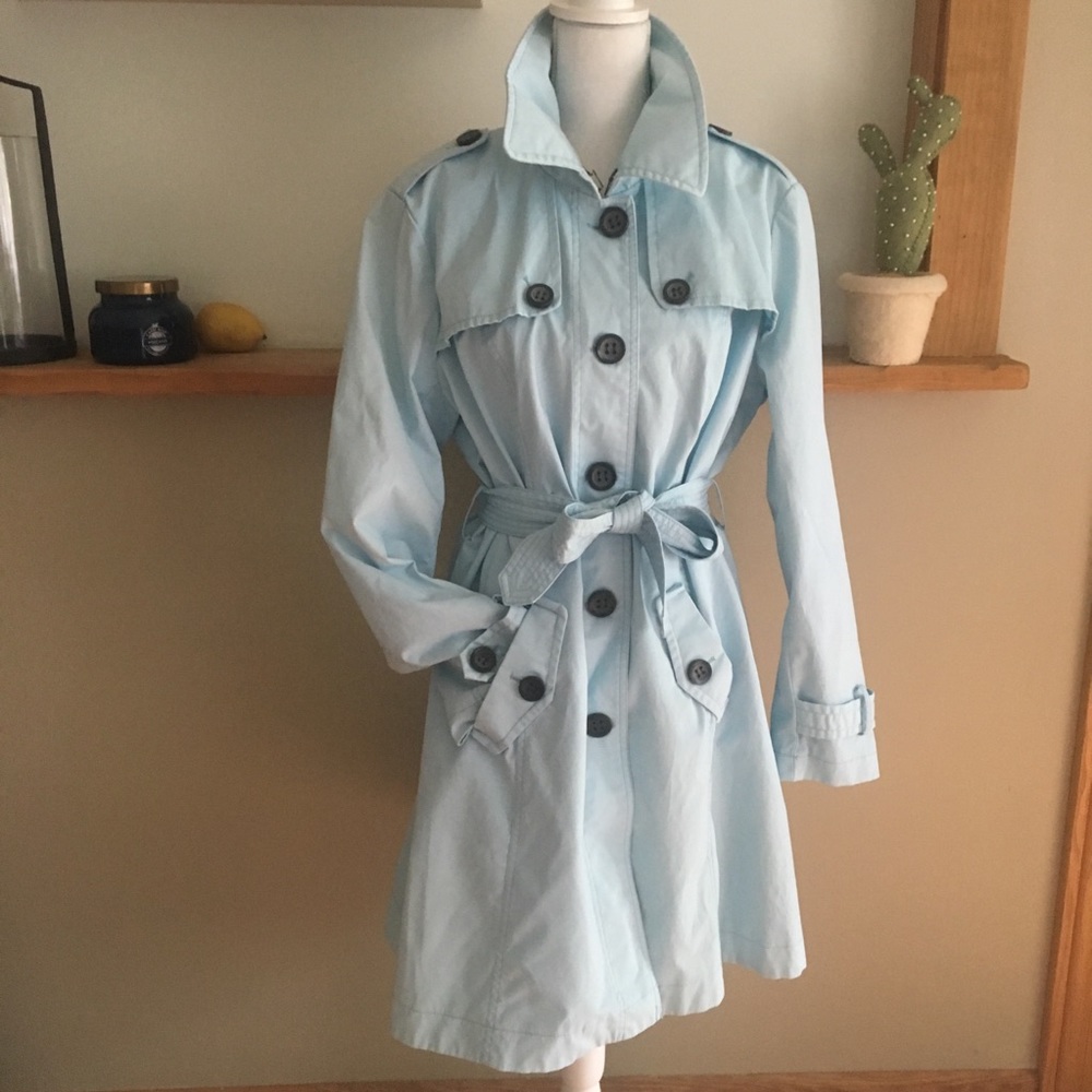 Women's Light Blue Trench Coat